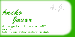 aniko javor business card